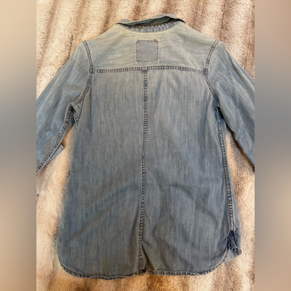 Mossimo Supplh Co. Button Jean Shirt, Size Small - Picture 2 of 5